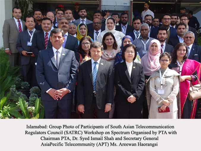 Group photo of participants of South asian telecommunication regulators council