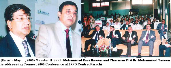 minister sindh and chairman pta addressing the conference 