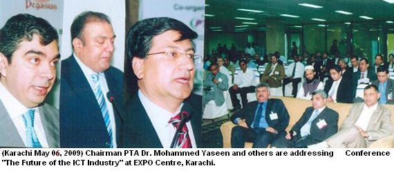 chairman pta addressing the conference at expo centre karachi 