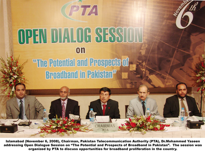 chairman pta addressing on the potential and prospect of broadband in Pakistan 