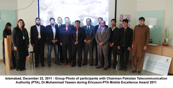 group photo of participants with chairman telecomunication and pta