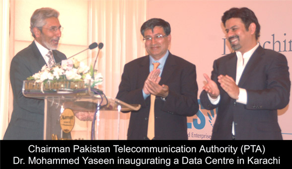 chairman pta inaugurating a data center in karachi