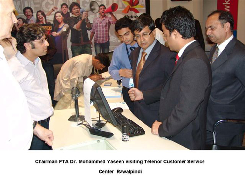 chairman pta visiting telenor customer services 